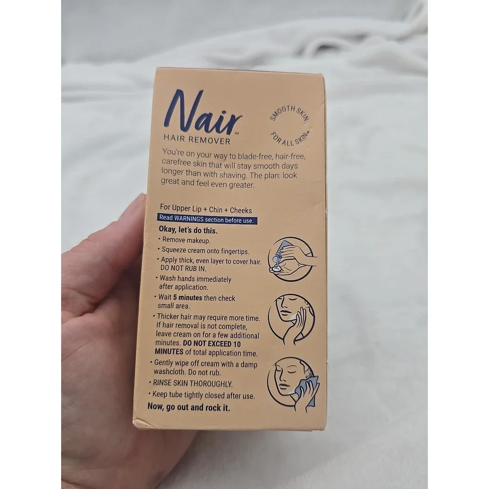 Nair‎ Face Cream Hair Remover with Sweet Almond Oil, 2 oz